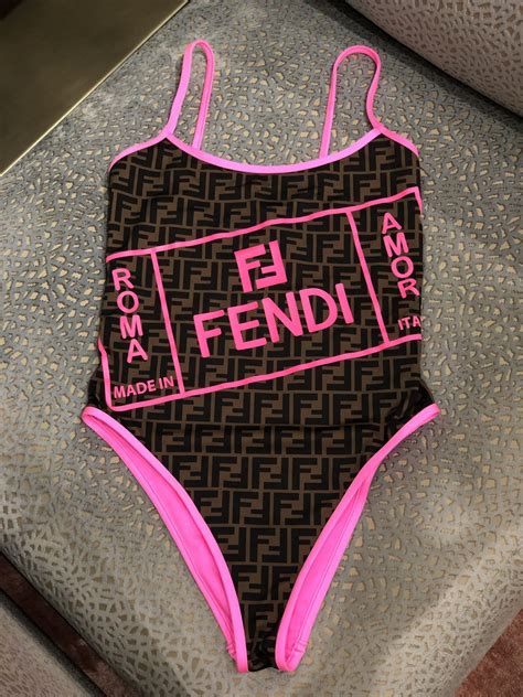 fendi swimming suite|Fendi neon bikini.